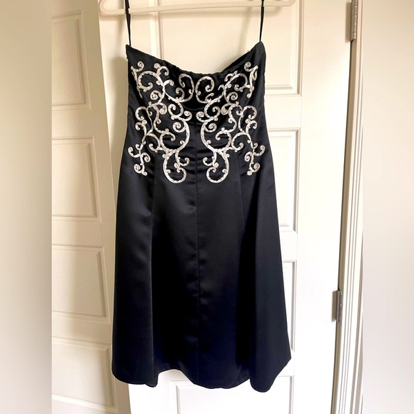 Strapless Black and White Cocktail Dress - Picture 2 of 2